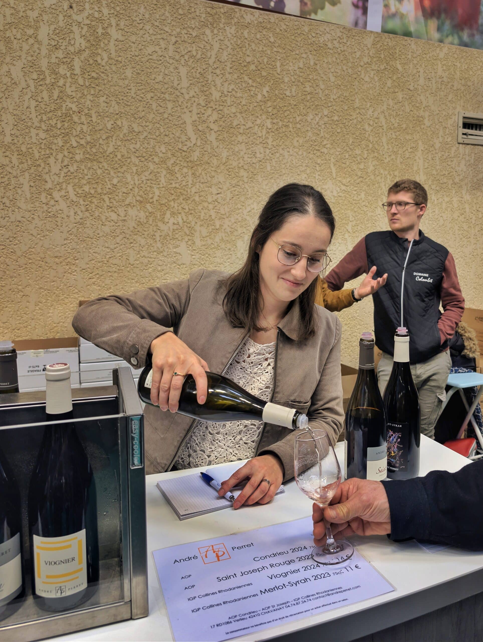 Marie Perret Marie Perret, vigneronne et secrétaire du syndicat agricole organisateur.